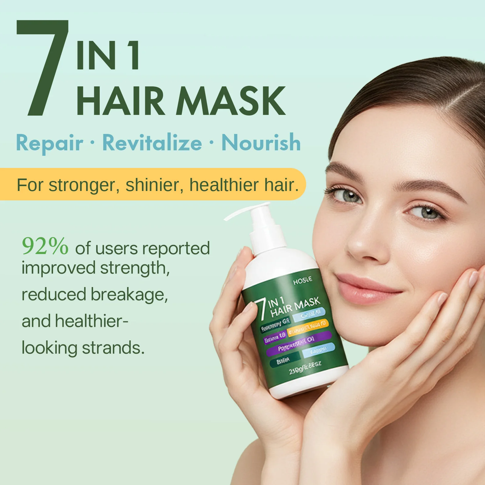 Nourish Hair Mask Deep Hydration Eliminate Frizz Improve Hair Quality Brightening Luster Reduce Dandruff Moisturizing Hair Mask