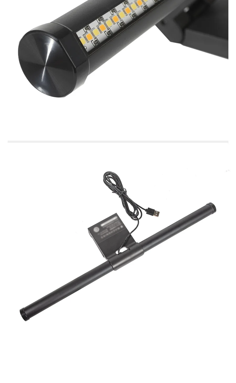 Stepless Dimmable RGB Monitor Light Bar, LED Screen Hanging Lamp with Atmosphere Lighting for Gaming & Study