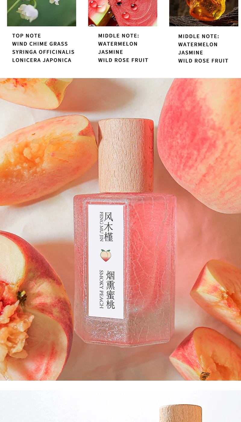 Creative Floral Icy Watermelon Peach Women Perfume - 10H Long-lasting Fresh Fruity Summer Scent Light Sweet EDP Spray