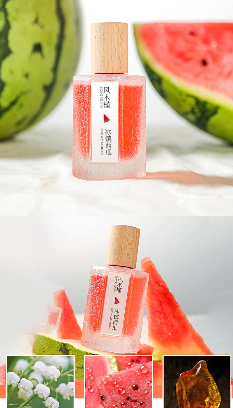 Creative Floral Icy Watermelon Peach Women Perfume - 10H Long-lasting Fresh Fruity Summer Scent Light Sweet EDP Spray