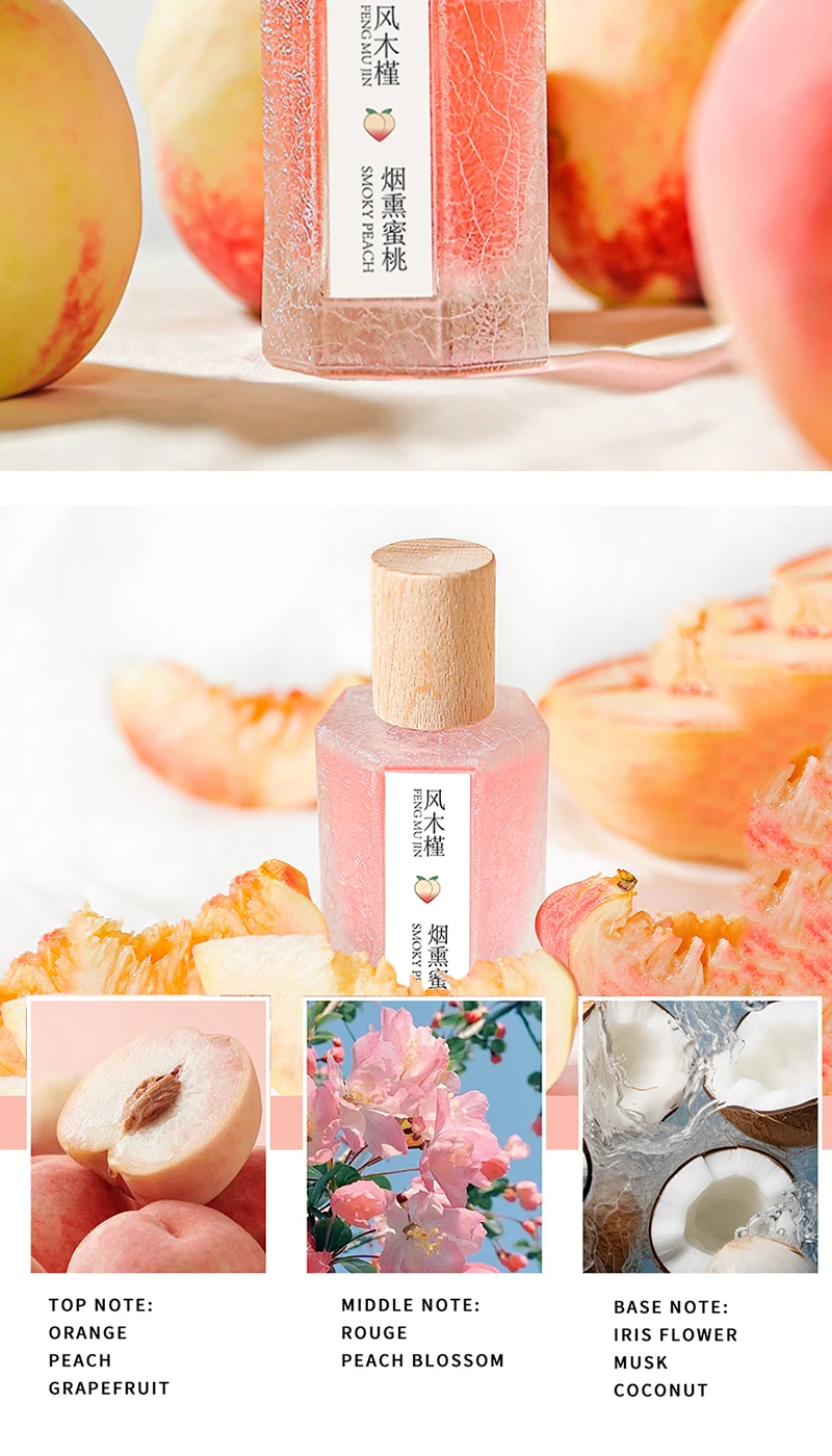 Creative Floral Icy Watermelon Peach Women Perfume - 10H Long-lasting Fresh Fruity Summer Scent Light Sweet EDP Spray