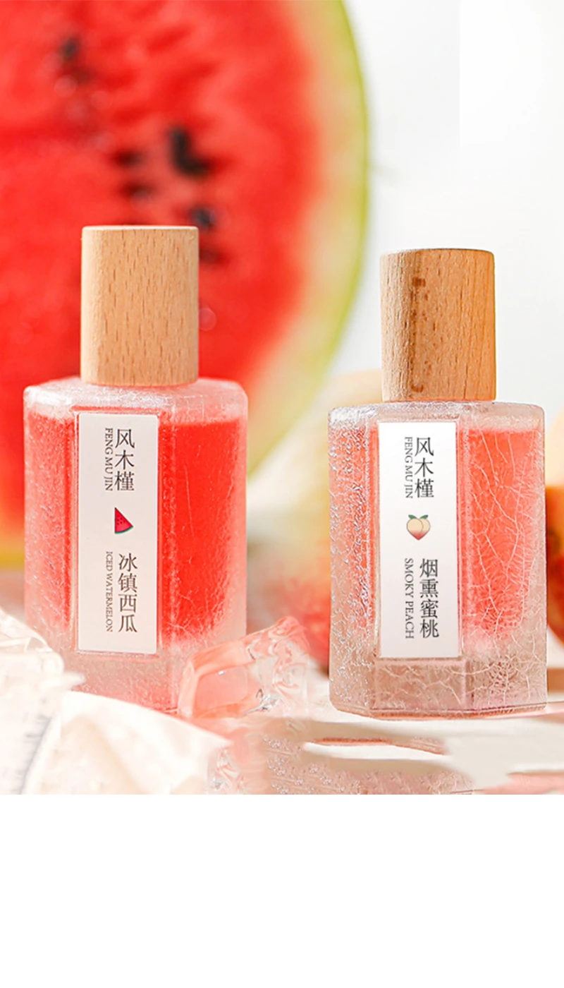 Creative Floral Icy Watermelon Peach Women Perfume - 10H Long-lasting Fresh Fruity Summer Scent Light Sweet EDP Spray
