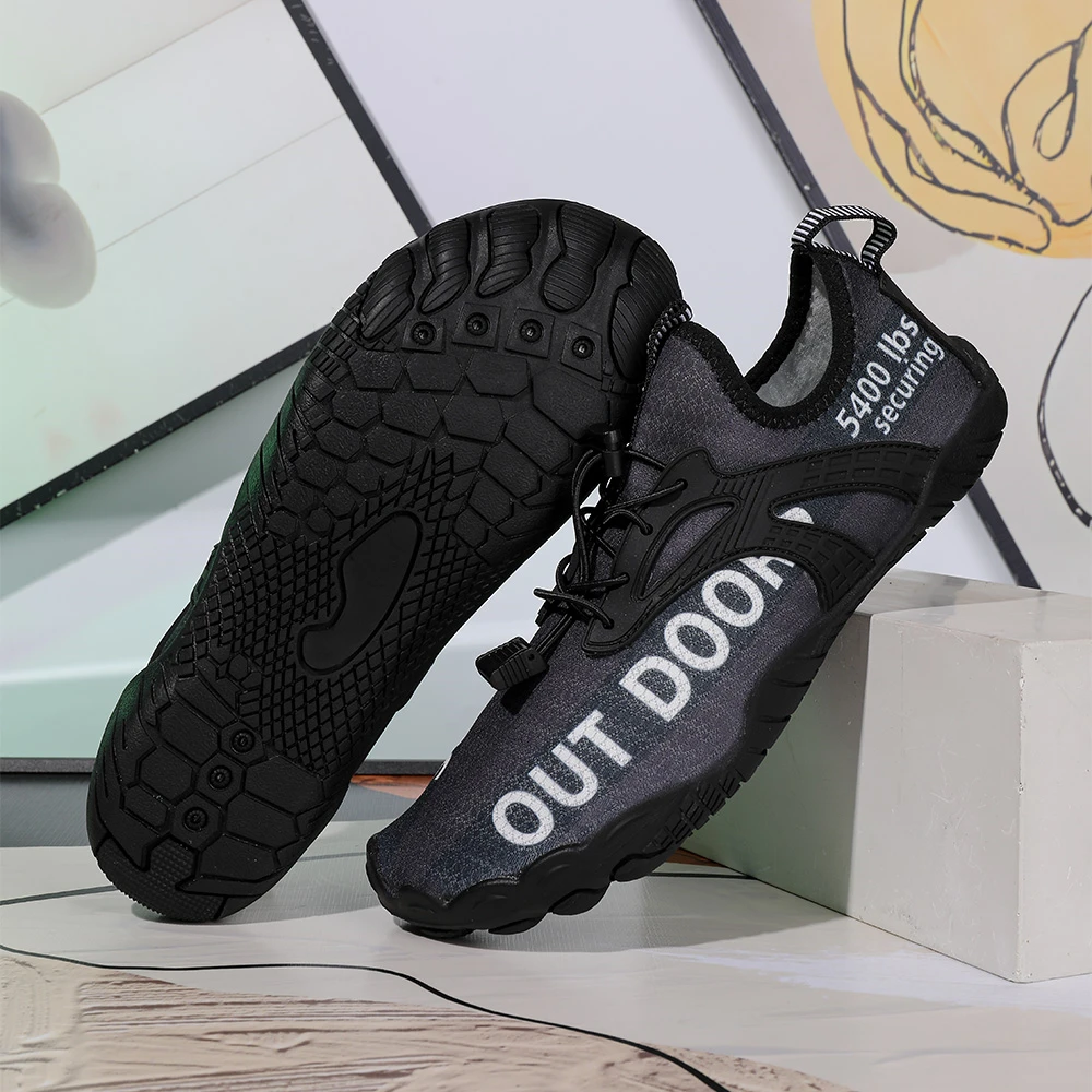 Men Water Shoes Swimming Barefoot Quick Dry Lightweight Aqua Sneakers Outdoor Sports Five Fingers Upstream Wading Shoes Summer Breathable Surfing Sandals Beach Trekking New Big Size