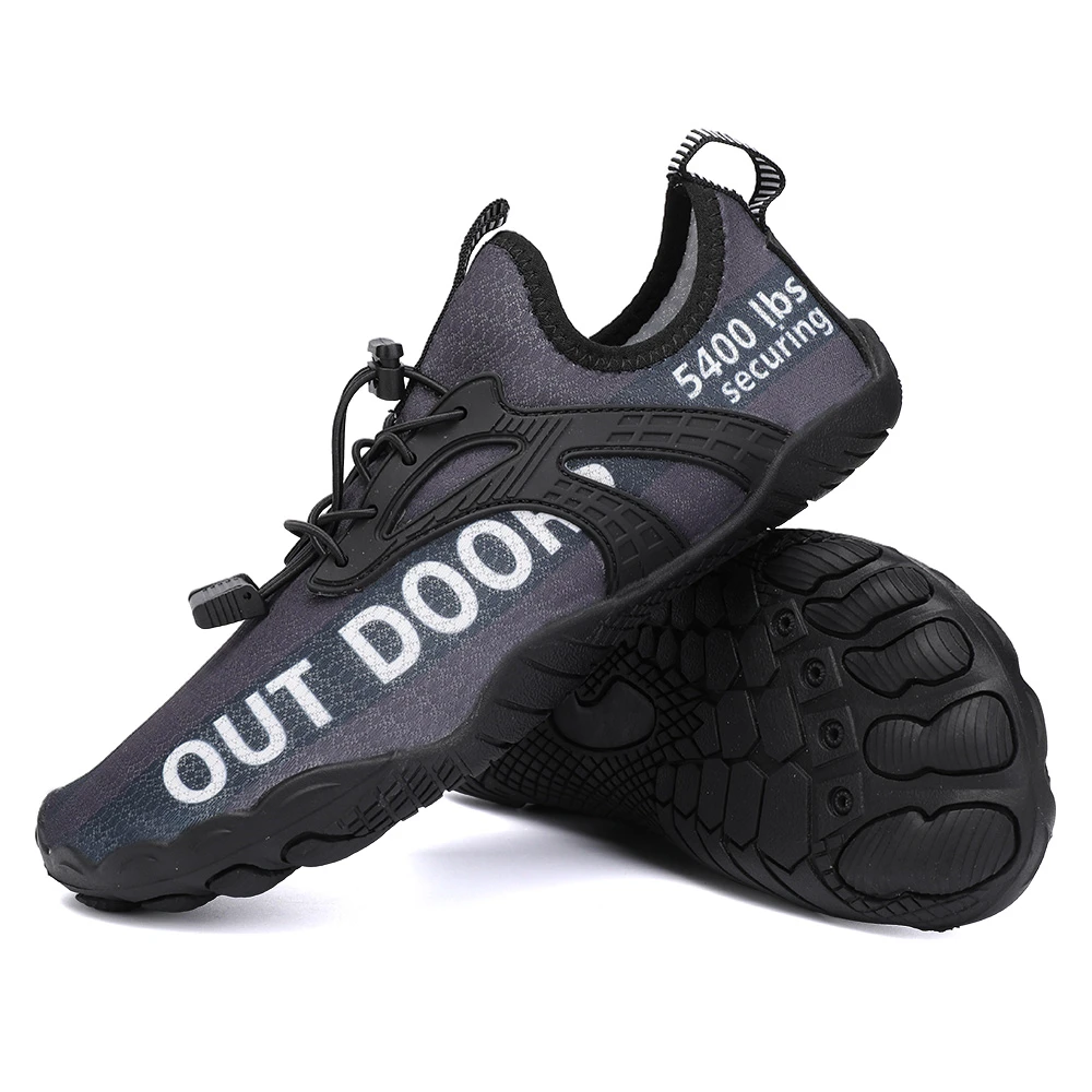 Men Water Shoes Swimming Barefoot Quick Dry Lightweight Aqua Sneakers Outdoor Sports Five Fingers Upstream Wading Shoes Summer Breathable Surfing Sandals Beach Trekking New Big Size