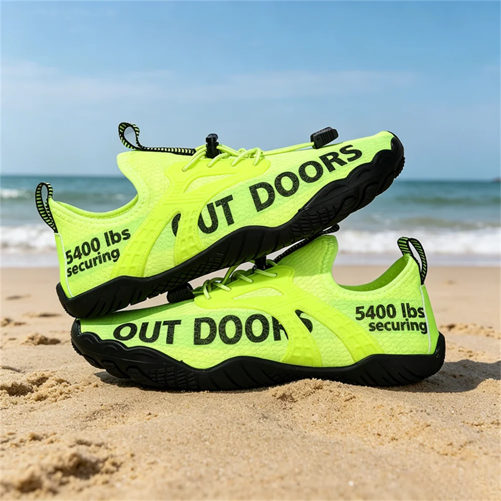 Men Water Shoes Swimming Barefoot Quick Dry Lightweight Aqua Sneakers Outdoor Sports Five Fingers Upstream Wading Shoes Summer Breathable Surfing Sandals Beach Trekking New Big Size