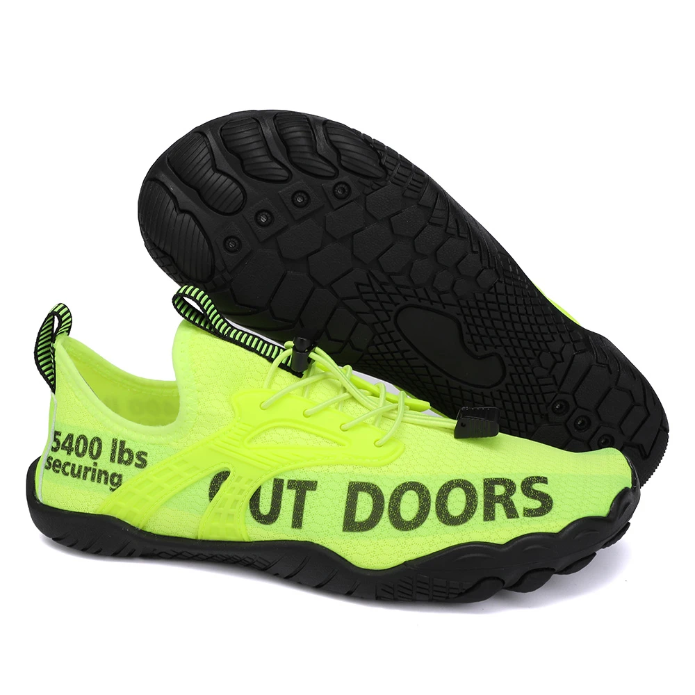 Men Water Shoes Swimming Barefoot Quick Dry Lightweight Aqua Sneakers Outdoor Sports Five Fingers Upstream Wading Shoes Summer Breathable Surfing Sandals Beach Trekking New Big Size