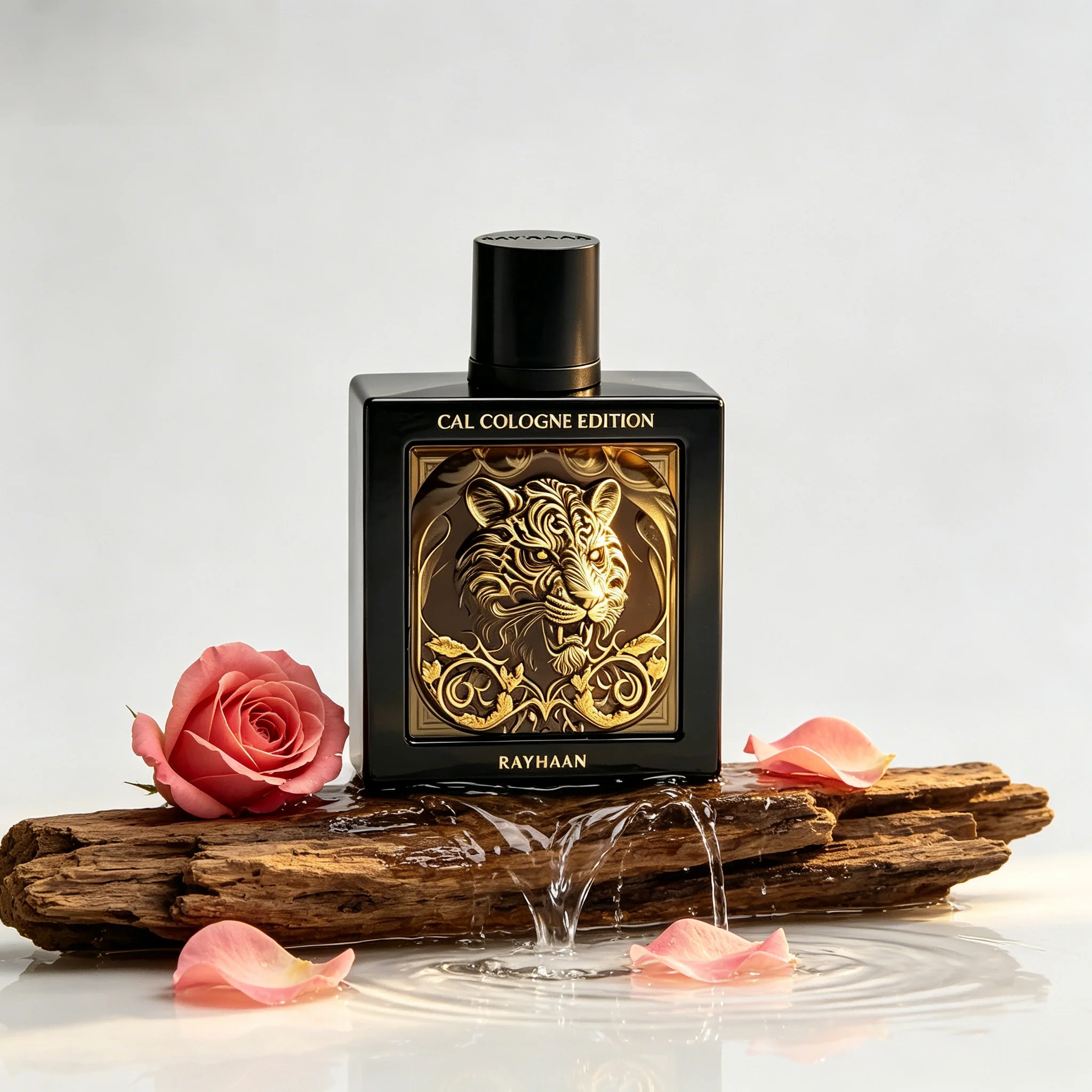 Rayhaan Tiger Cal Cologne Edition Extrait De Parfum Spray 3.4 Ounce Unisex Long-Lasting Amber Rose Scented Perfume Spray