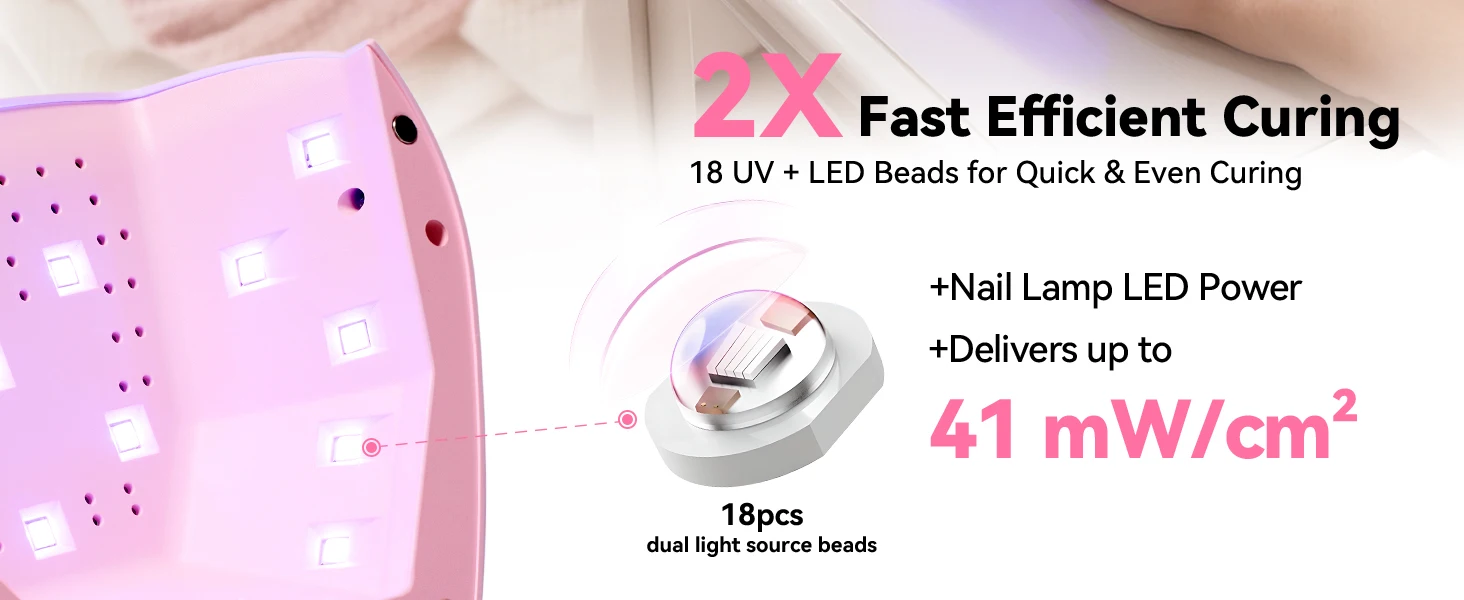 Makartt Compact Travel UV Nail Lamp Gel Polish Plug-in Nail Dryer 5s Flash Cure 99s Mode Dark Thick Gels Auto Sensor 4 Timers