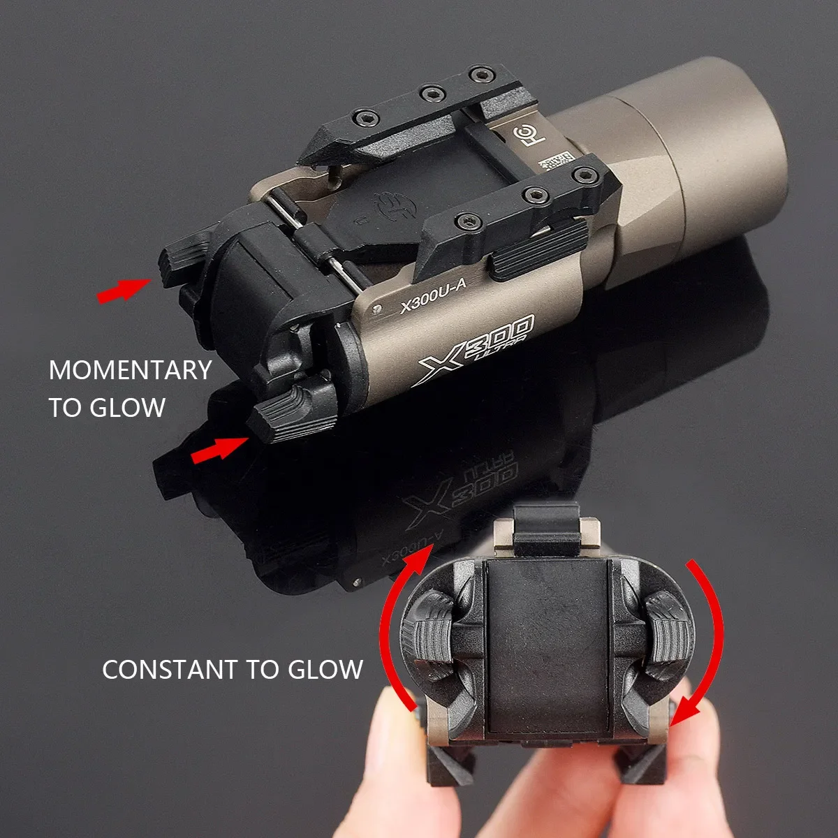 Tactical Surefire X300 X300U X300UH-B XH35 Pistol X300V Scout Light Airsoft Tools Strobe Flashlight Hunting Gun Gear