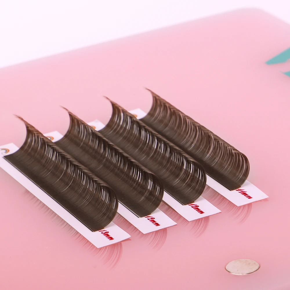 Veyes Inc 0.05mm Latte Brown Eyelash Extensions Veyelash Soft 8-16MM False Lashes Faux Mink Individual Volume Lashes Extensions