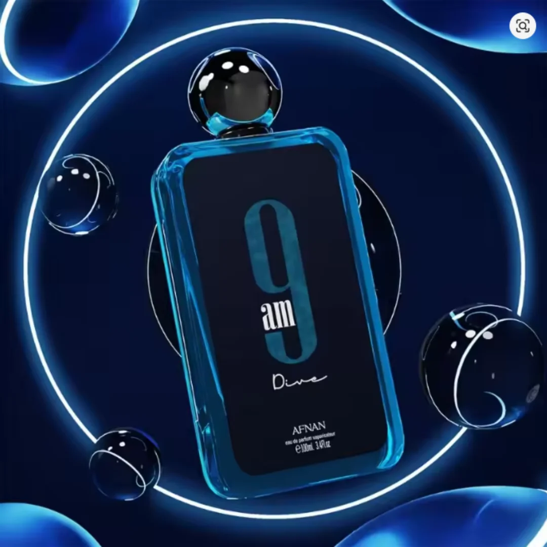 9AM Dive Unisex Eau De Parfum Fresh Aquatic Citrus Cologne with Lemon Mint Cedar Sandalwood Long Lasting Daytime Fragrance 100ml