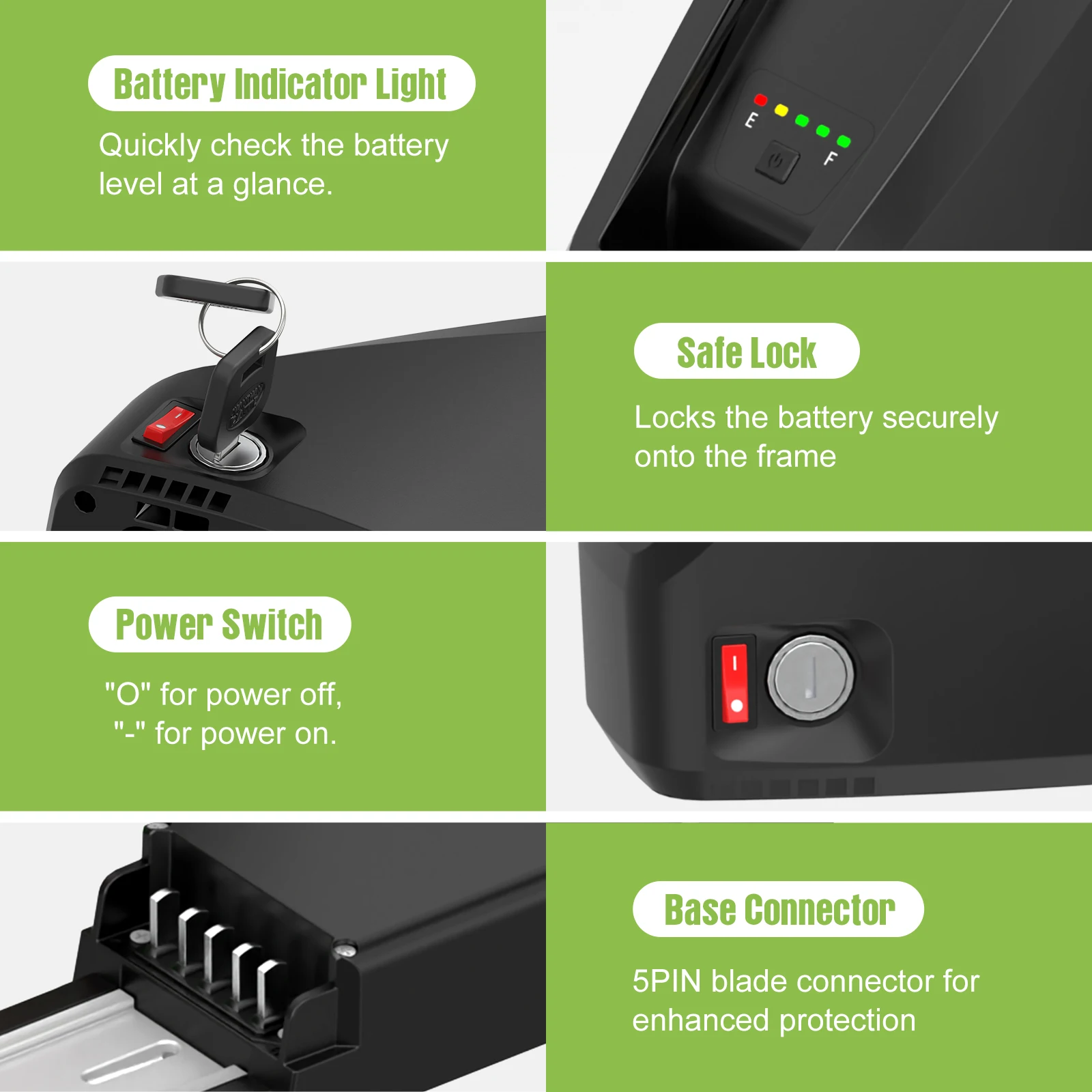 [US Direct ] Hailong Max 48V 30AH 52V 25AH 20AH Battery Ebike High Capacity Battery 40A BMS Downtube Pack 21700 Lithium Cells