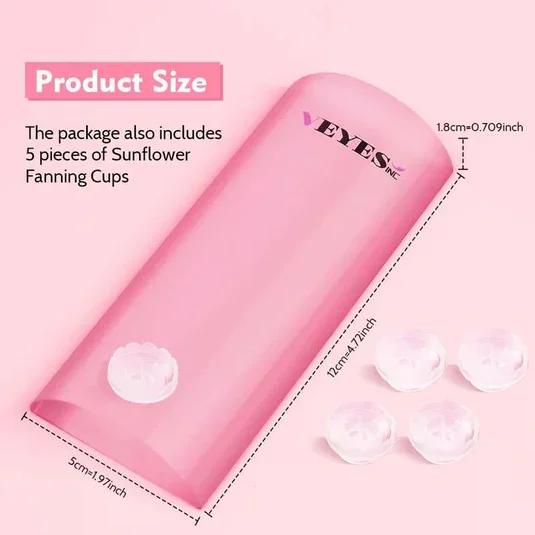 VEYES INC VEYES Lash Flow Platform – Curved Acrylic Lash Tile with 5 Sunflower Fanning Cups for Faster, Smoother Lashing