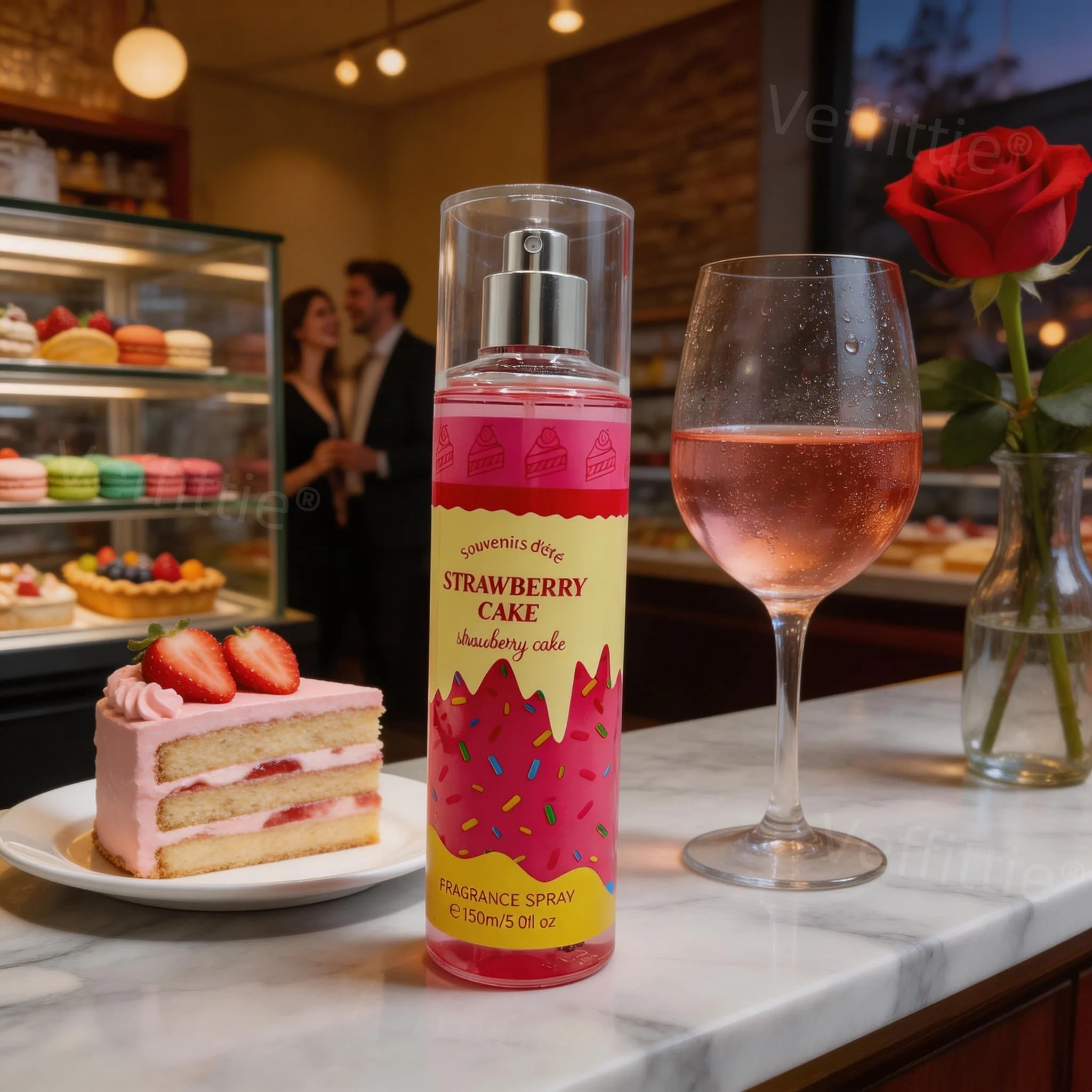 Sweet Strawberry Cream Fragrance,Long Lasting Scent, Urban Date Aroma, Playful Spray for Evening Outings,Romantic Love Essential