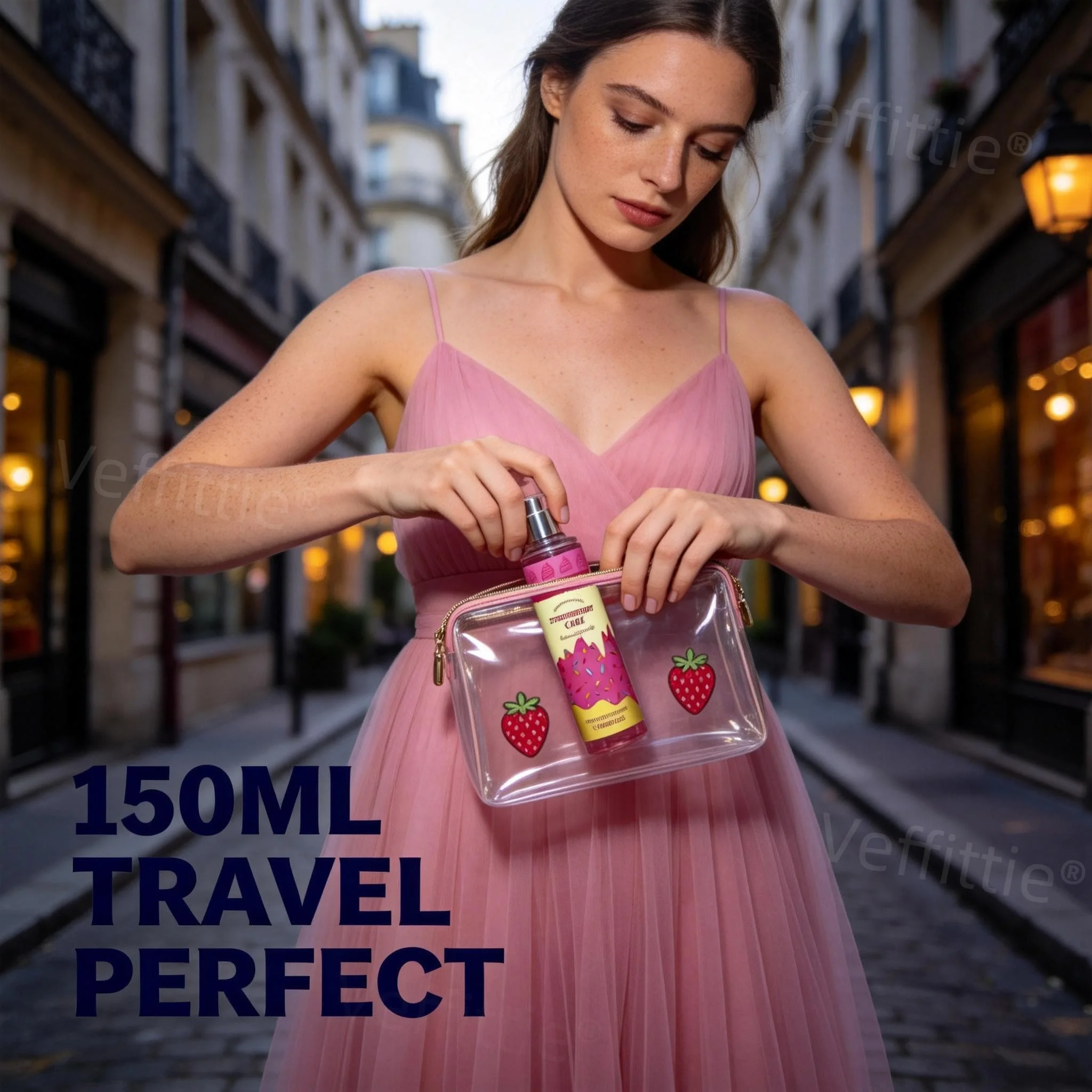 Sweet Strawberry Cream Fragrance,Long Lasting Scent, Urban Date Aroma, Playful Spray for Evening Outings,Romantic Love Essential