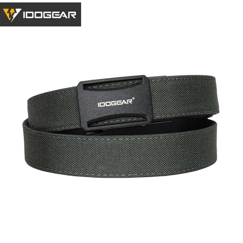 IDOGEAR Tactical Ratchet Belt 1.25” EDC Gun Belt Heavy-Duty Nylon CCW Belts with Quick-Adjust Buckle for IWB/OWB/AIWB Carry 3443