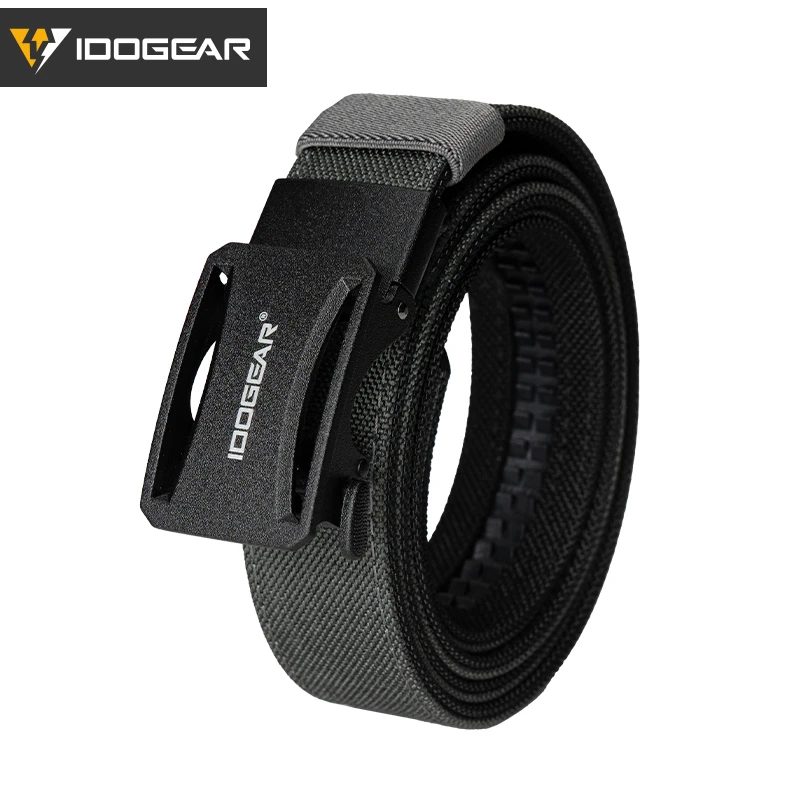 IDOGEAR Tactical Ratchet Belt 1.25” EDC Gun Belt Heavy-Duty Nylon CCW Belts with Quick-Adjust Buckle for IWB/OWB/AIWB Carry 3443