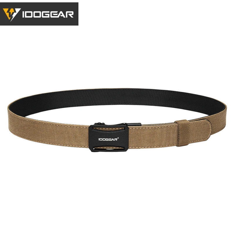 IDOGEAR Tactical Ratchet Belt 1.25” EDC Gun Belt Heavy-Duty Nylon CCW Belts with Quick-Adjust Buckle for IWB/OWB/AIWB Carry 3443