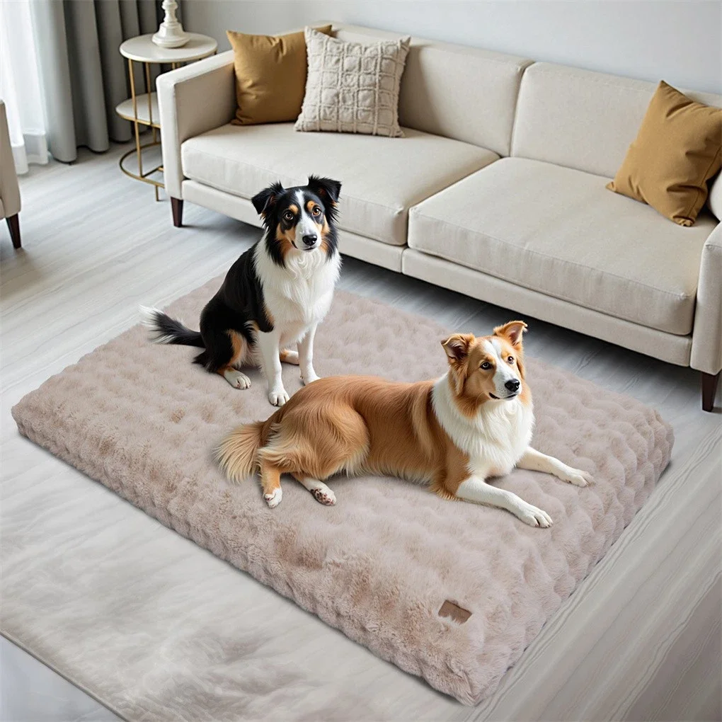 BINGOPAW Ultra-Soft Dog Bed with Removable Cover Machine Washable Cozy Pet Sleep Bed Calming Cat Cushion Cover