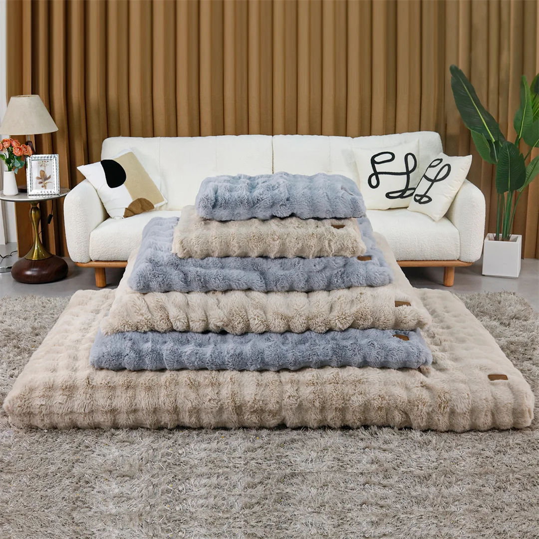BINGOPAW Ultra-Soft Dog Bed with Removable Cover Machine Washable Cozy Pet Sleep Bed Calming Cat Cushion Cover