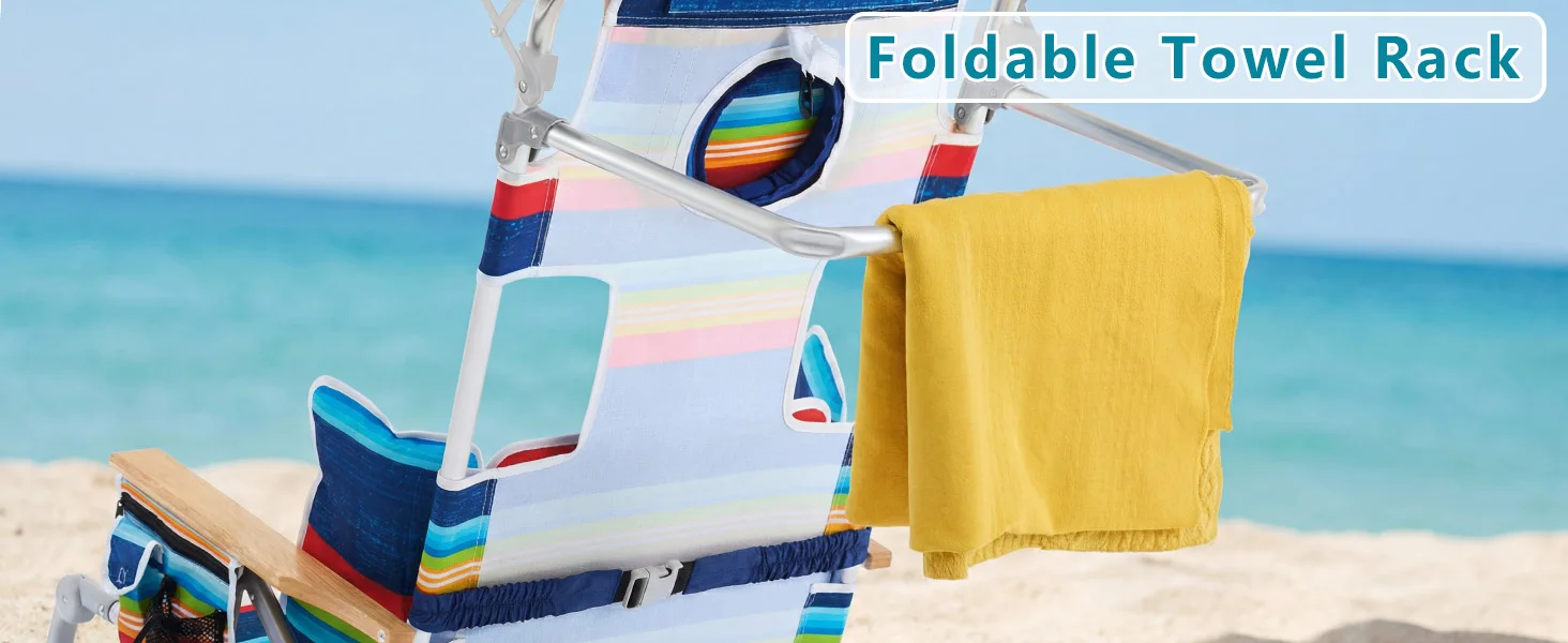 TCGBKAF Backpack Beach Chair with 5-Position Footrest Sunbathing Lounge Chair for Pool&Beach&Lawn Double Shoulder Straps Folding Tanning Chair with Face&Arm Hole