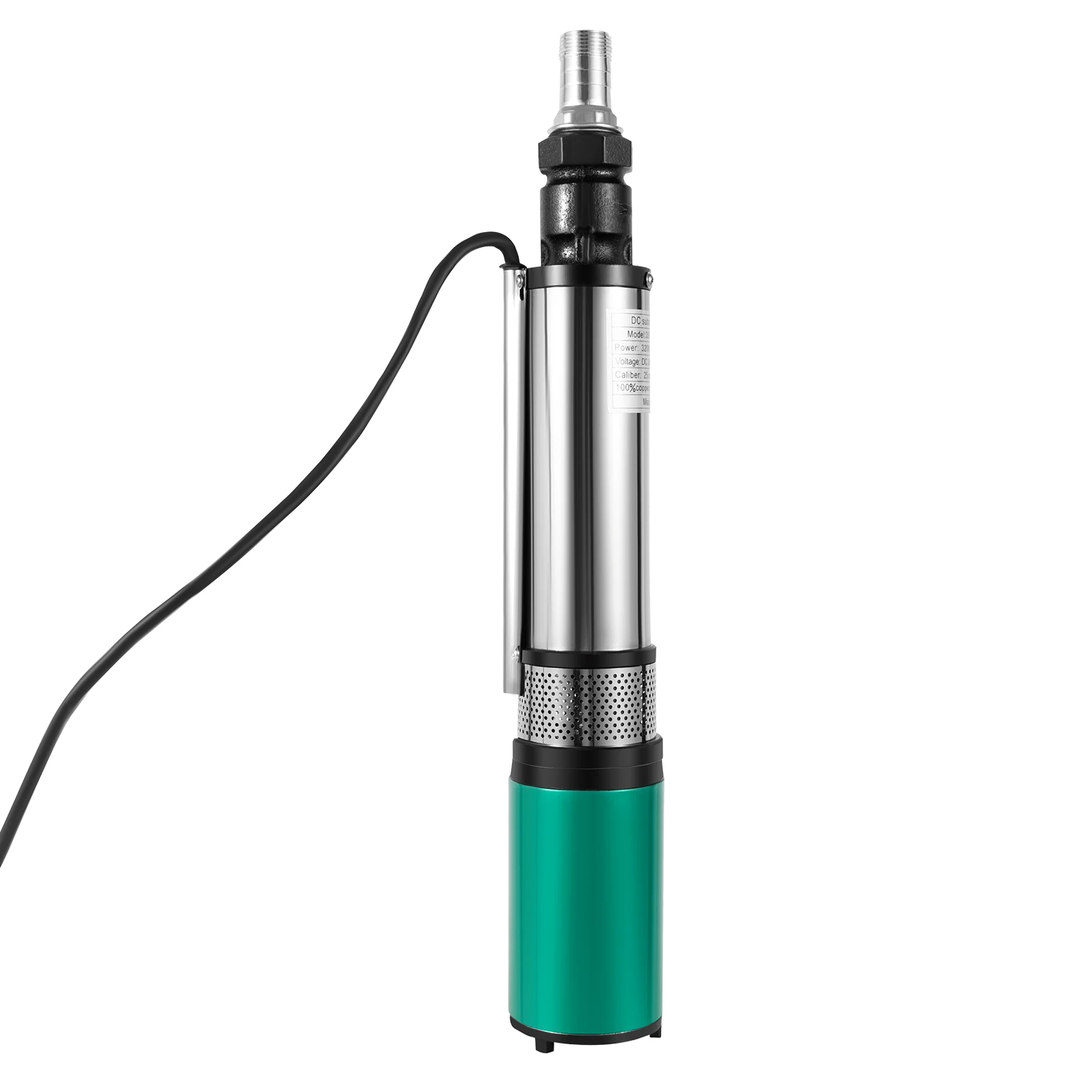 24V DC Deep Well Submersible Pump 320w Stainless Steel Water Pump 4500r/Min Submersiblewater Pump for Farm Irrigation Garden