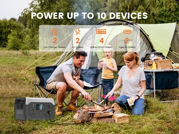 CTOLITY XP1000 1800W Portable Solar Generator Power Station 1024WH Lifepo4 Battery Camping Charging Outdoor Laptop Phones RV