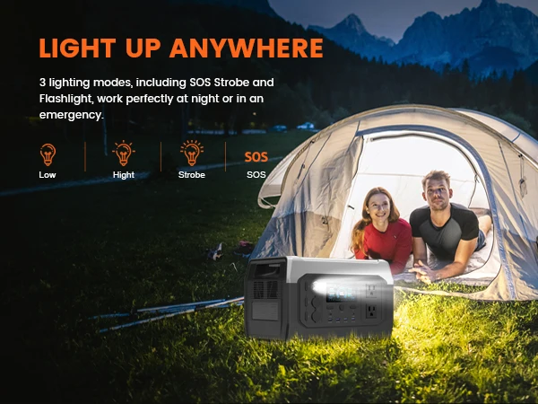 CTOLITY XP1000 1800W Portable Solar Generator Power Station 1024WH Lifepo4 Battery Camping Charging Outdoor Laptop Phones RV
