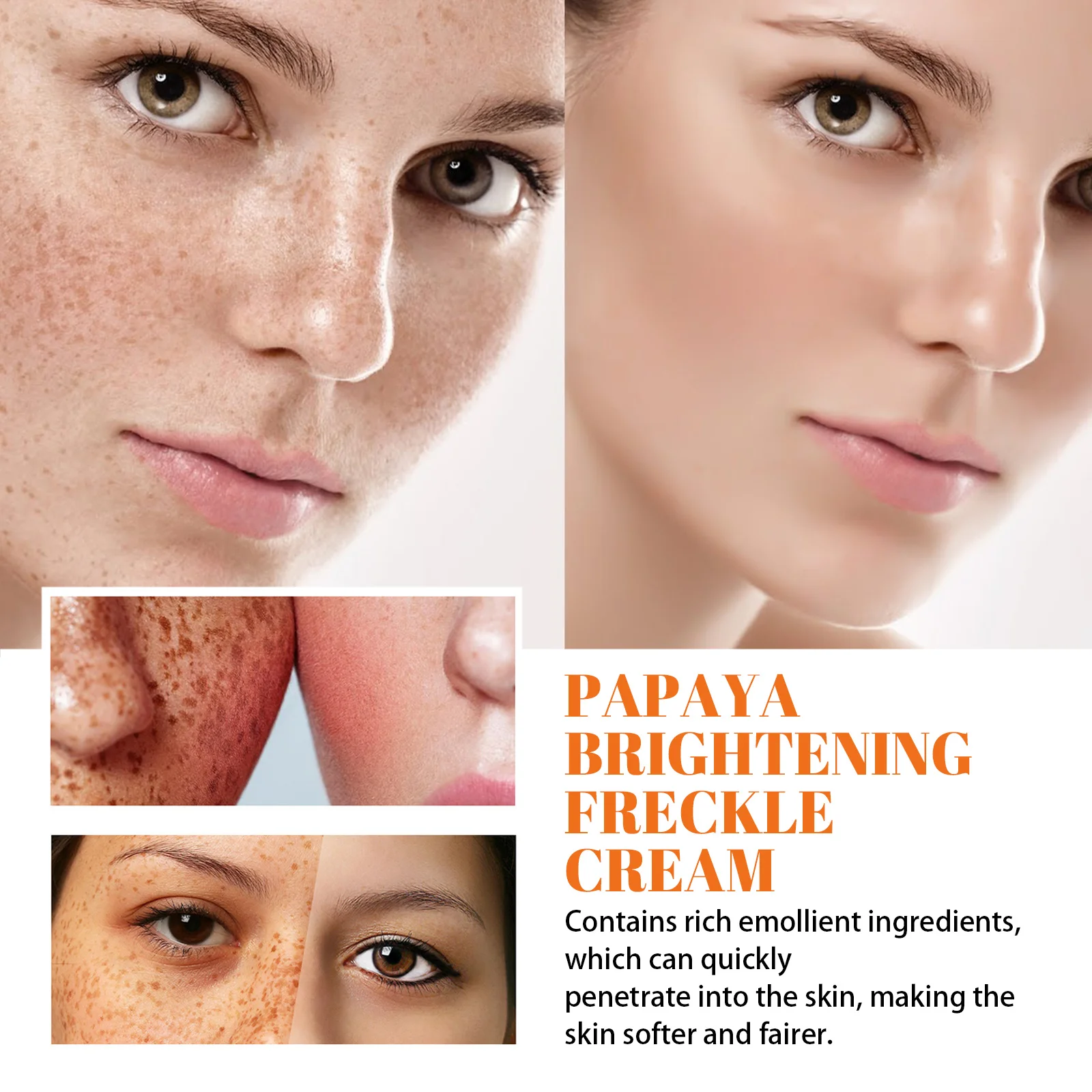 Papaya Brightening Cream, Dark Spot Care & Even Tone Moisturizer, Daily Nourishing Face Cream