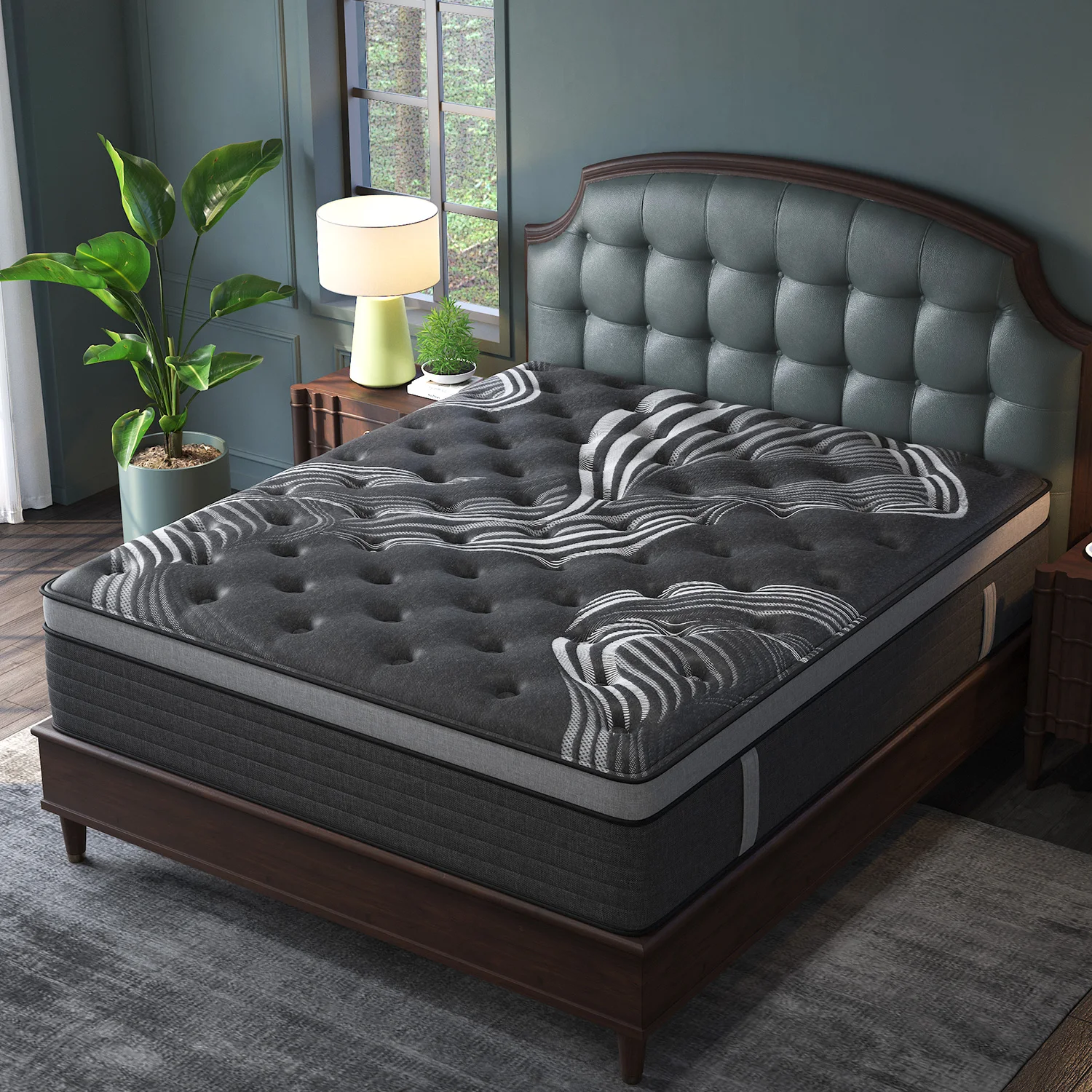 12"14" Gel Memory Foam Hybrid Pocket Spring Mattress Twin Full Queen King Bed Mattress In A Box, Medium Firm Motion Isolation