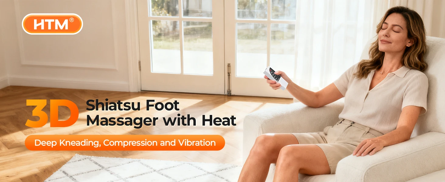 Shiatsu Foot Massager Fully Wrapped Massage Machine Air Compression 9 Levels 5 Modes Remote Control After Work Relaxation Spa