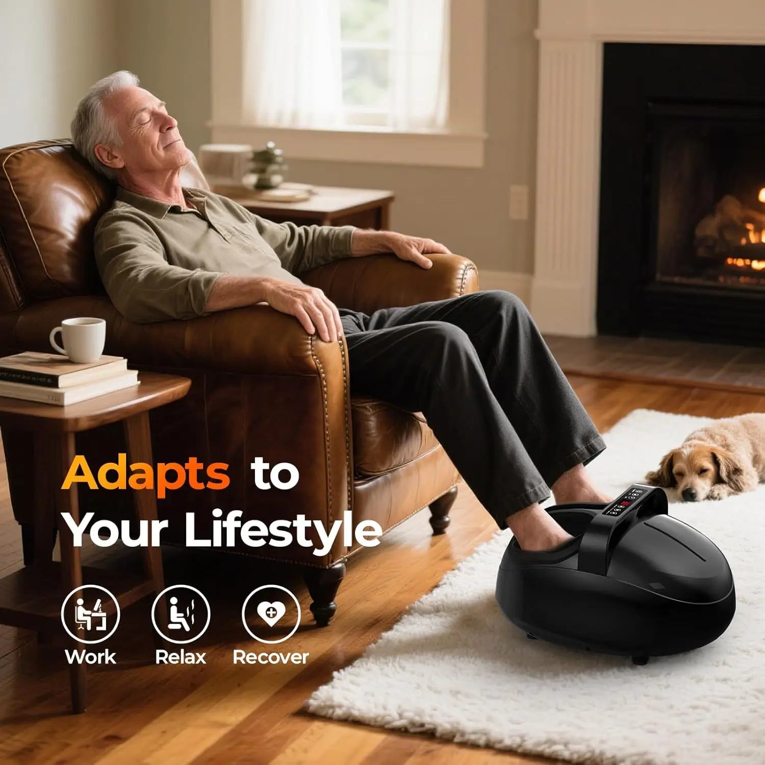 Shiatsu Foot Massager Fully Wrapped Massage Machine Air Compression 9 Levels 5 Modes Remote Control After Work Relaxation Spa