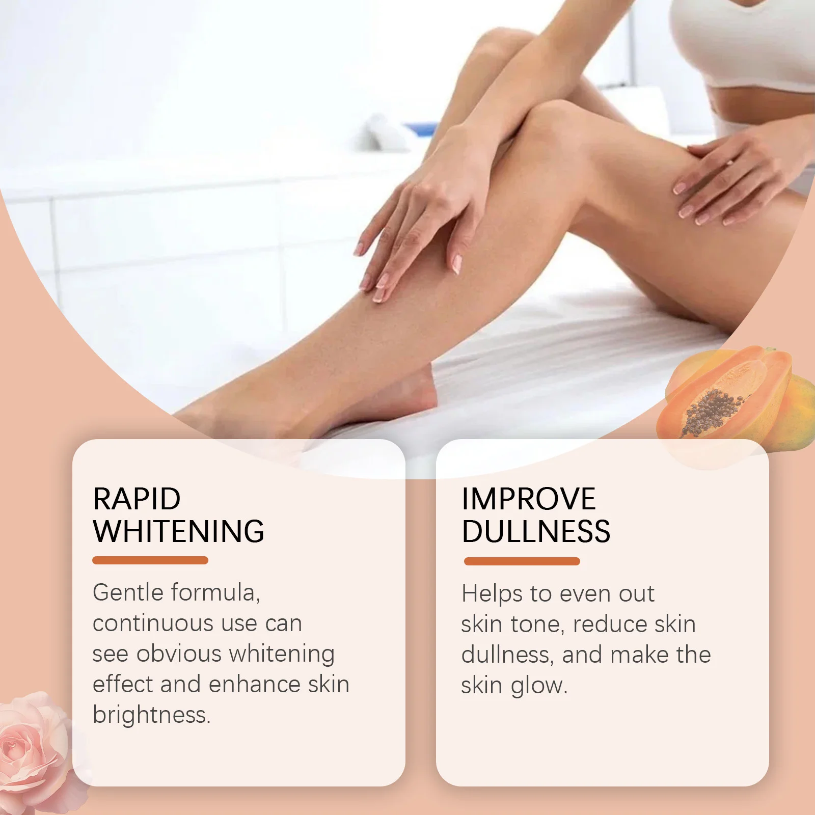 Papaya Face Body Moisturizer Oil Brightening Firming Skin Improve Dullness Anti Sagging Remove Blemish Super Body Whitening Oil