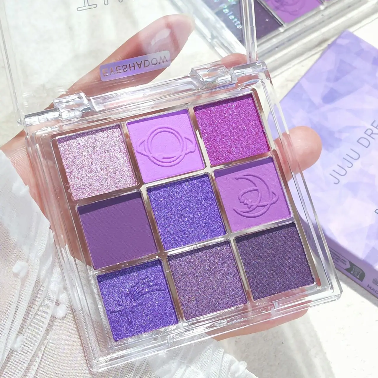 Dreamlike Nine-Color Purple Eyeshadow Palette Long-Lasting And Waterproof Matte And Shimmer Finishes Smokey Eye Makeup Palette