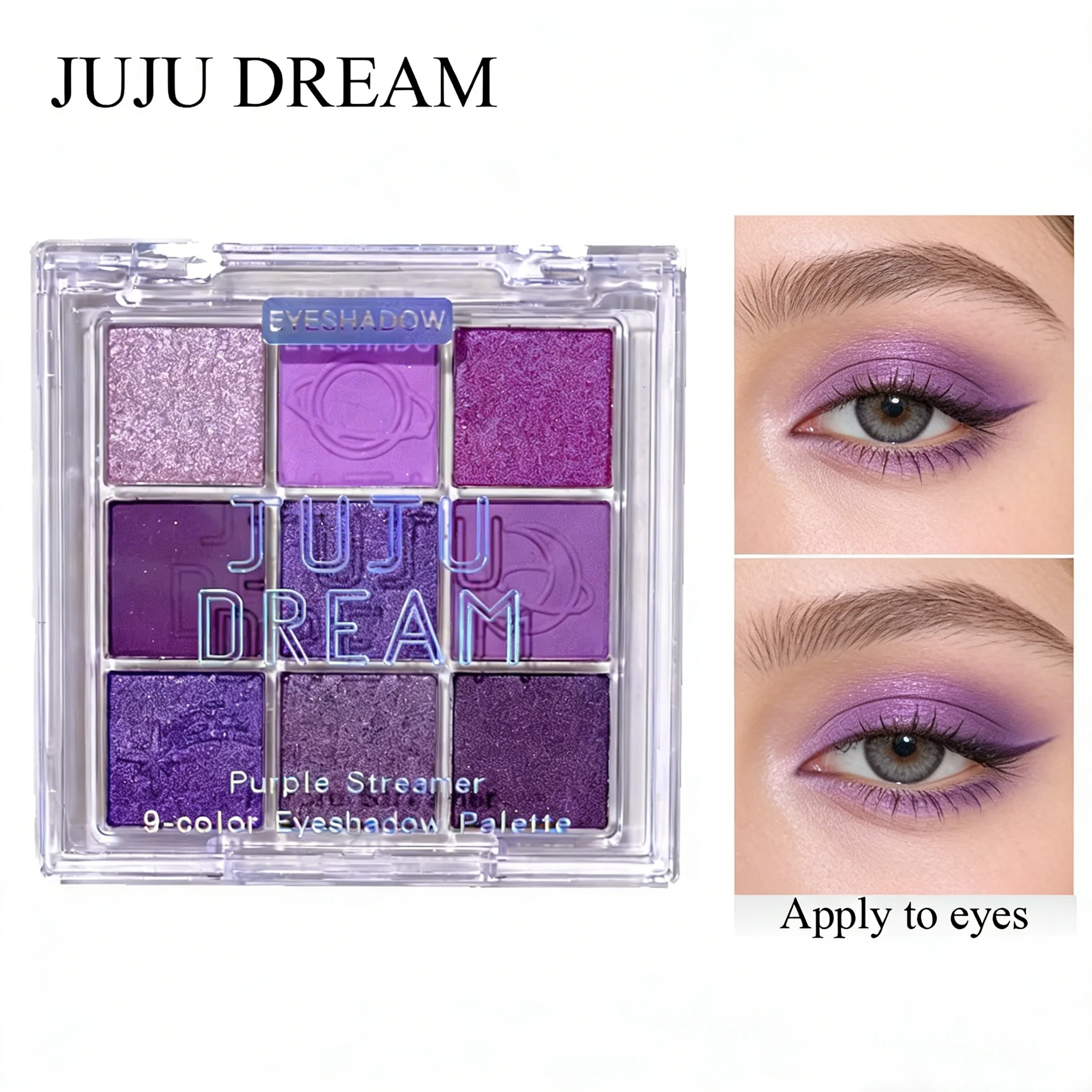 Dreamlike Nine-Color Purple Eyeshadow Palette Long-Lasting And Waterproof Matte And Shimmer Finishes Smokey Eye Makeup Palette