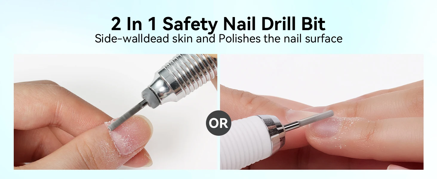 Makartt Cuticle Nail Drill Bit Safety Tungsten Carbide Needle Bit Under Nail Cleaner Dead Skin Remover 3/32'' for Electric Nail