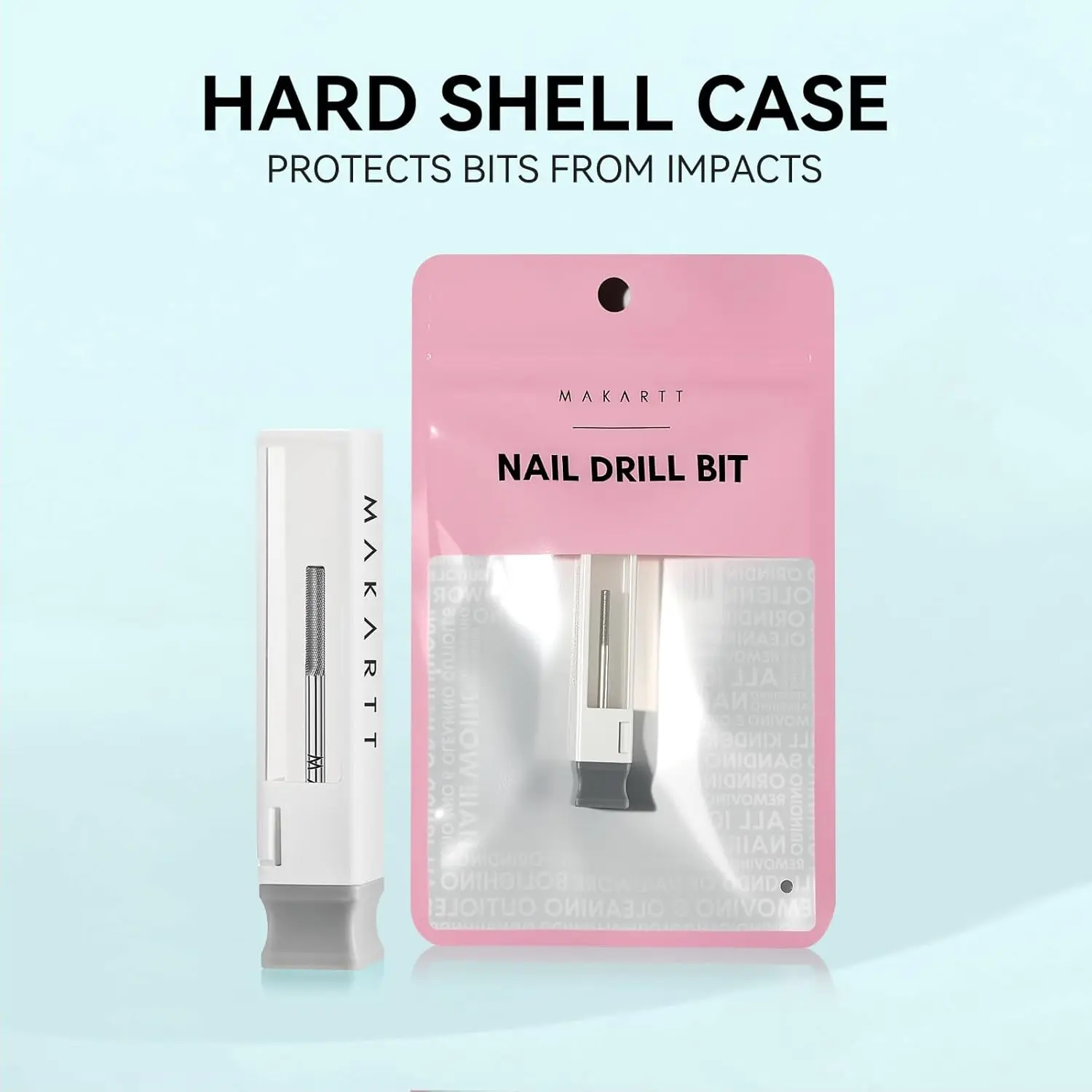 Makartt Cuticle Nail Drill Bit Safety Tungsten Carbide Needle Bit Under Nail Cleaner Dead Skin Remover 3/32'' for Electric Nail