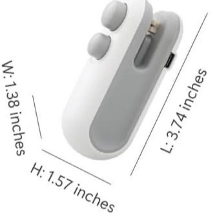 2-in-1 Mini Bag Sealer & Cutter, Portable Rechargeable Food Bag Sealing Tool
