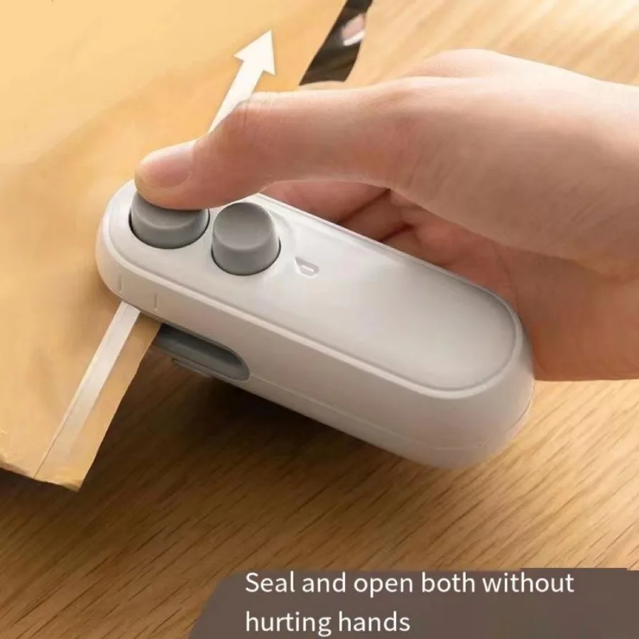 2-in-1 Mini Bag Sealer & Cutter, Portable Rechargeable Food Bag Sealing Tool