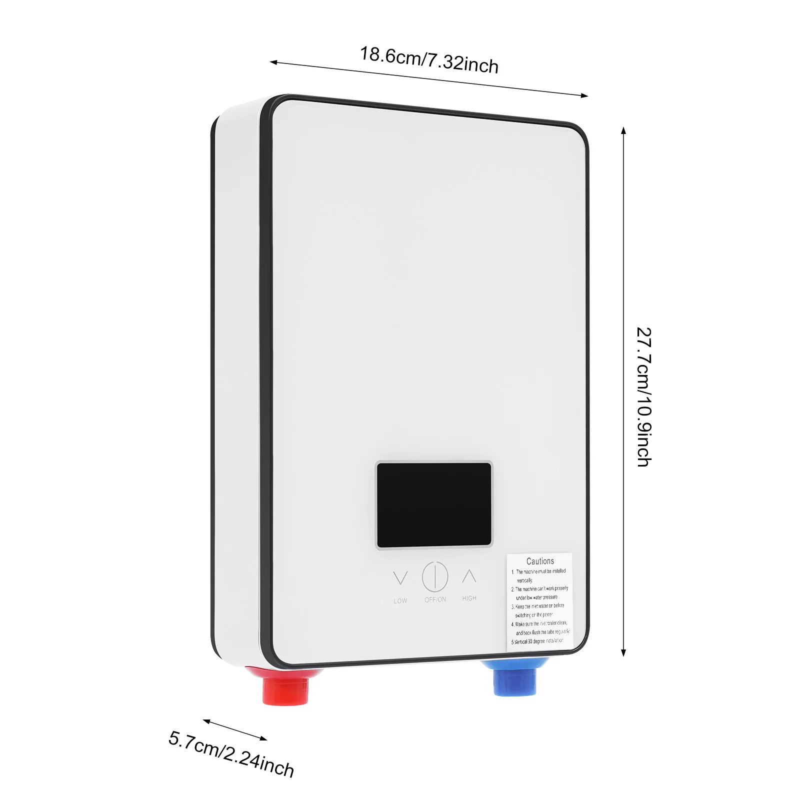 4500W Water Heater AC 110V Instant Electric Water Heater with Hand Shower LED Touch Screen Thermostat Instantaneous Water Heater