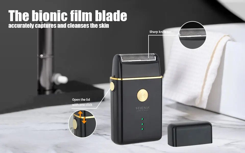 HIENA PRO Professional Hair Clipper Set Cordless Barber Kit and Hair Cutting Set Electric Foil Shavers and Beard Trimmers set