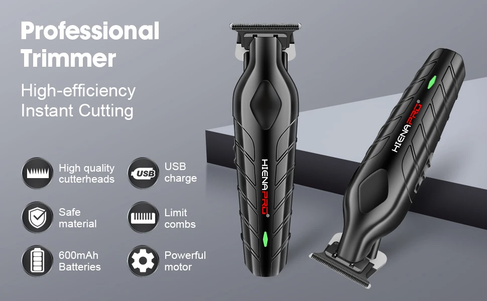 HIENA PRO Professional Hair Clipper Set Cordless Barber Kit and Hair Cutting Set Electric Foil Shavers and Beard Trimmers set