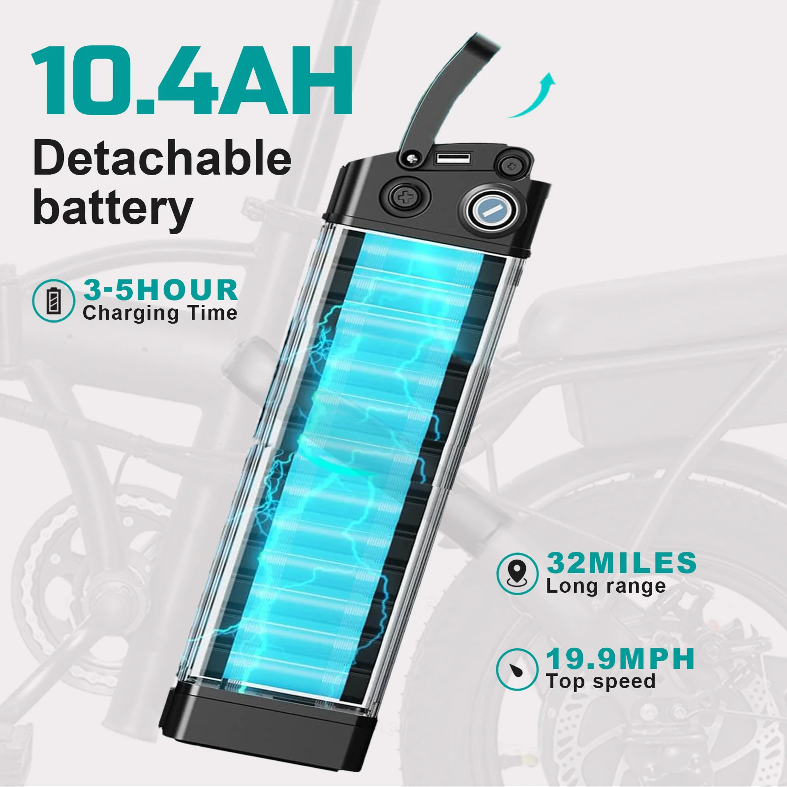 Adult Electric Bike, 20 MPH,560W Motor,48V Removable Battery,14inch Folding Electric Bike,Maximum 32 Miles,1Year Warranty Ebike