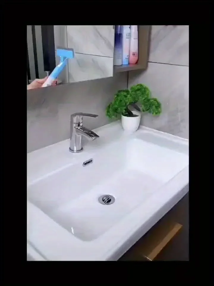 3-in-1 Glass Cleaning Tool for Home Bathroom Mirror and Windows, Water Wiper Squeegee for Shower and Glass Surfaces