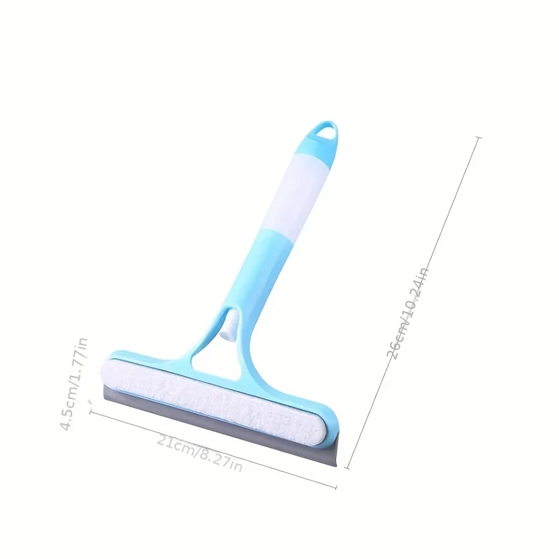 3-in-1 Glass Cleaning Tool for Home Bathroom Mirror and Windows, Water Wiper Squeegee for Shower and Glass Surfaces