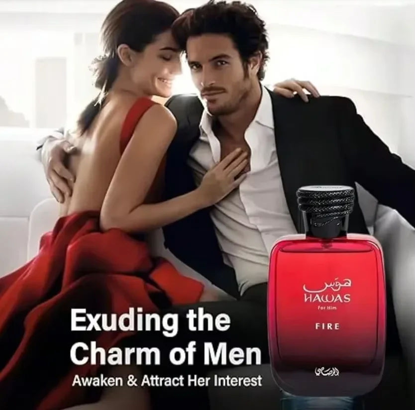 Men's 100ml Fragrance - Bold Long Lasting Arabian Scent Fiery Essence Perfume for Men