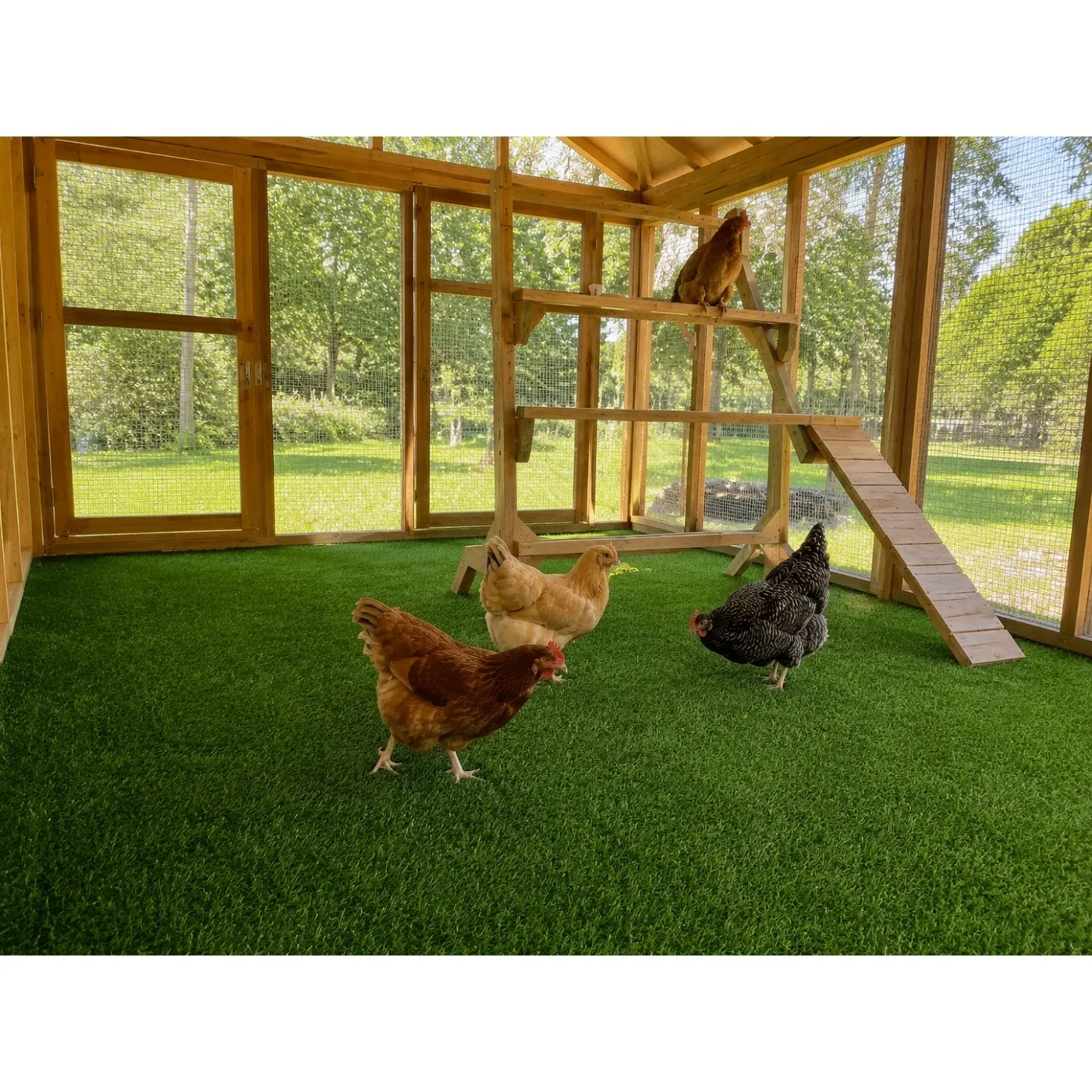 5FT X 10/15/20FT Artificial Grass Mat, 0.4' Pile Height, Indoor & Outdoor Use, Perfect for Terraces, Gardens & Pet Areas