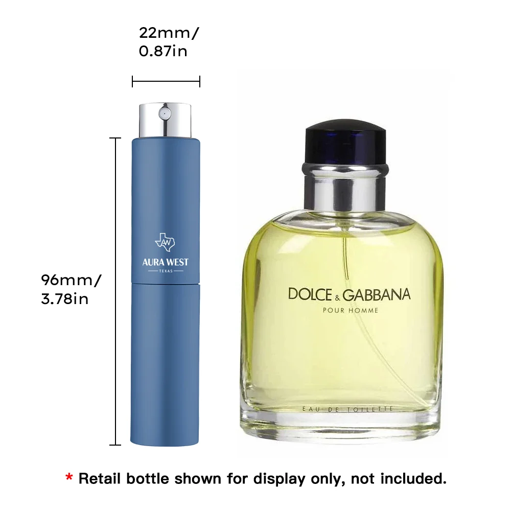 Dolce Gabbana Light Blue Pour Homme 100% Original Perfume Decant Travel Mini Spray 5ml, Genuine Fragrance Decant, Not Original Bottle, Sample Size