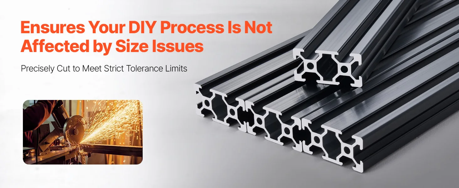 SucceBuy Linear Rail 4-5 PCS 1000mm/1200mm/1500mm/2000mm T Slot 2040 Aluminum Extrusion Profile for 3D Printer, CNC Machine DIY