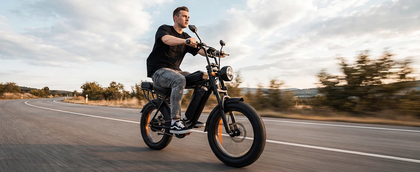 X5 E Bike 1500W Peak Power 48V15AH Removable Battery Electric Bike Dual Disc Brake 20-Inch All-terrain Fat Tire Electric Bicycle